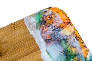 Hand Painted Resin Cutting Board or Charcuterie.