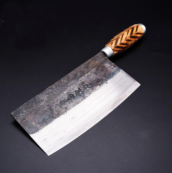 Hand-Forged Kitchen Knife - High-Carbon Steel - Walnut Wood Handle –  Cleaver-Market
