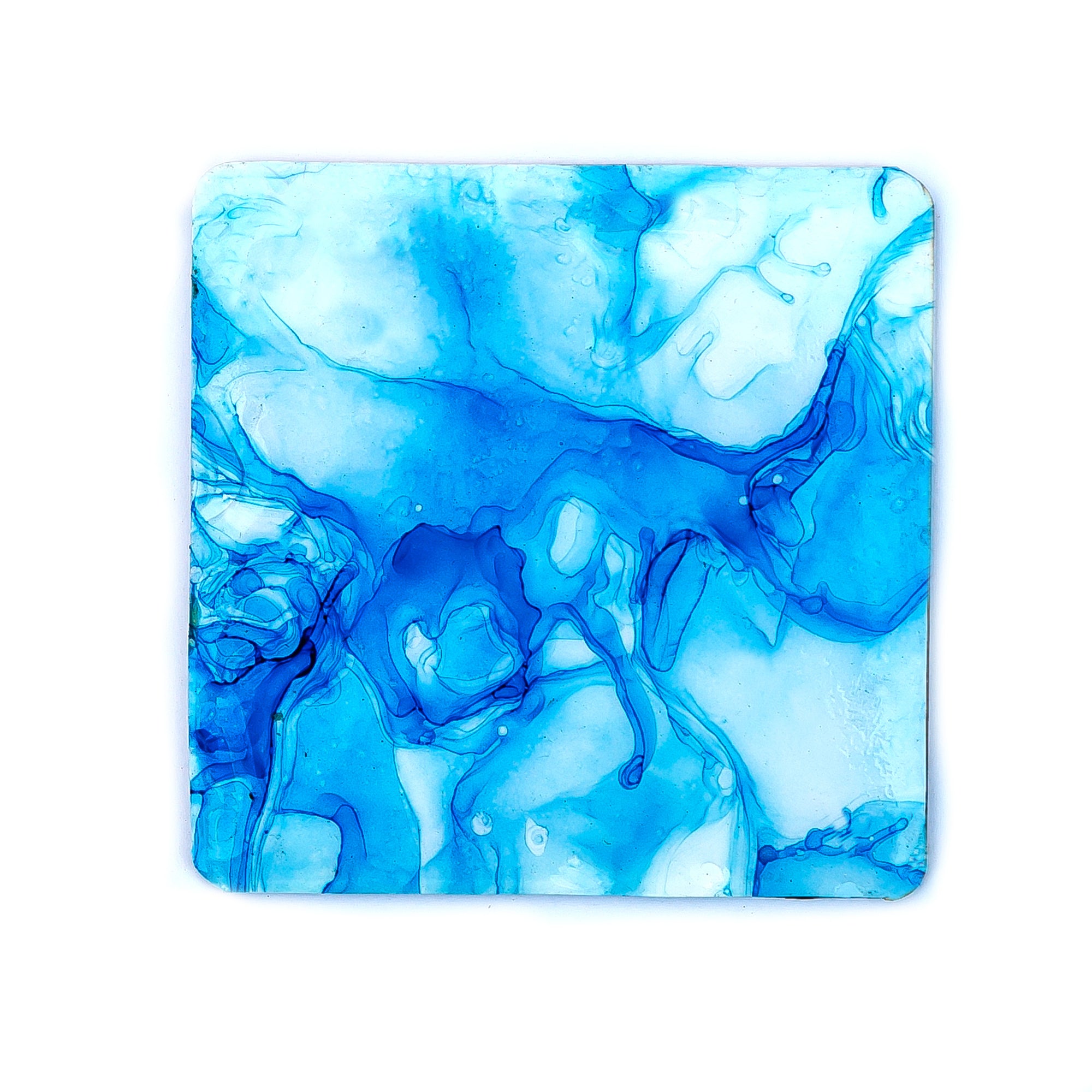 Hand Painted Resin Coated Coasters Set of 4